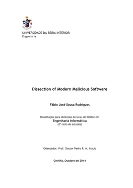 Dissection of Modern Malicious Software
