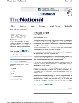 When in Doubt - the National Page 1 of 3