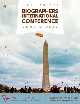 Program Biographers International Conference, June 6, Washington