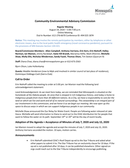 Community Environmental Advisory Commission