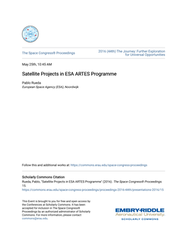 Satellite Projects in ESA ARTES Programme