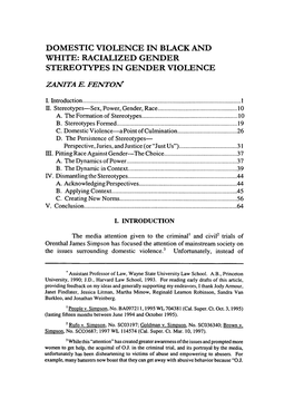 Racialized Gender Stereotypes in Gender Violence