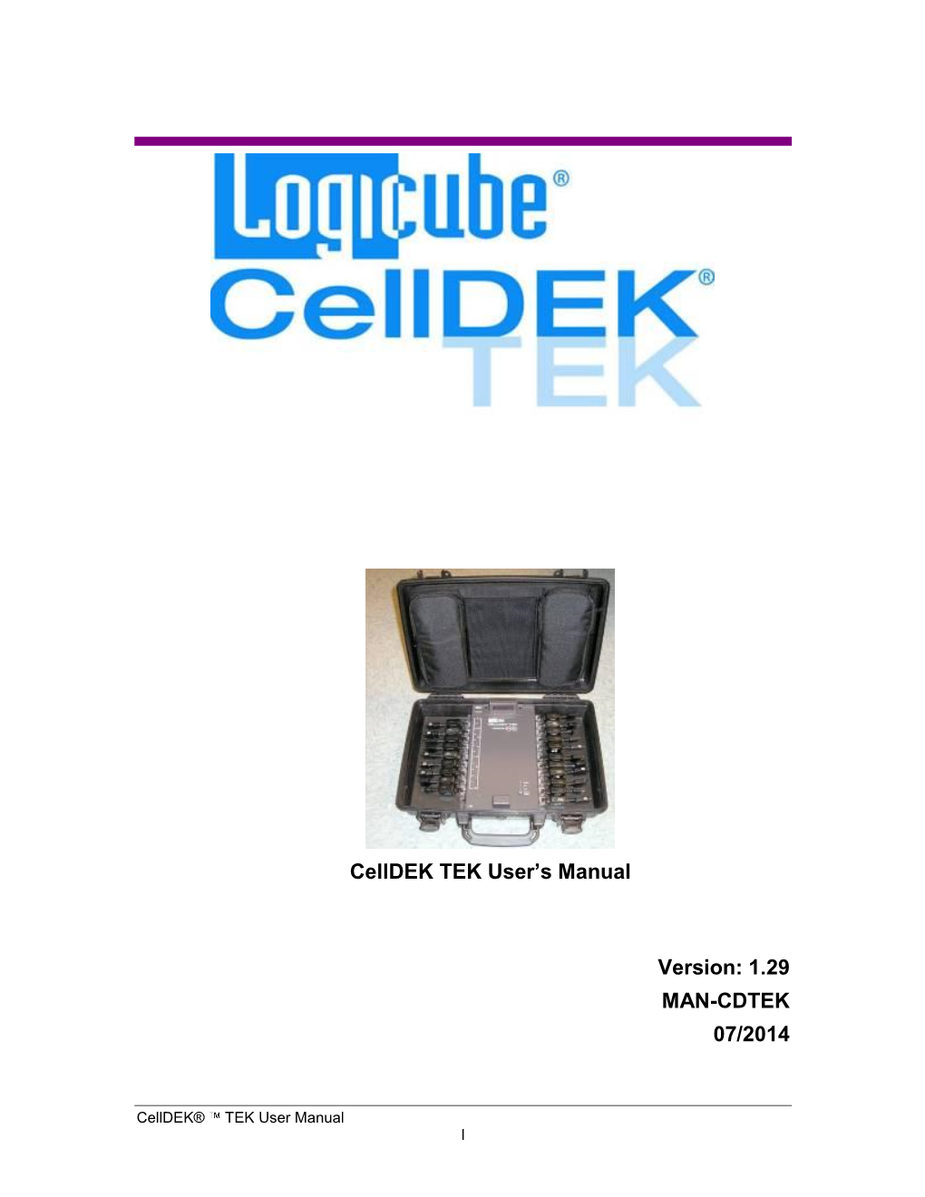 Celldek TEK User's Manual Version