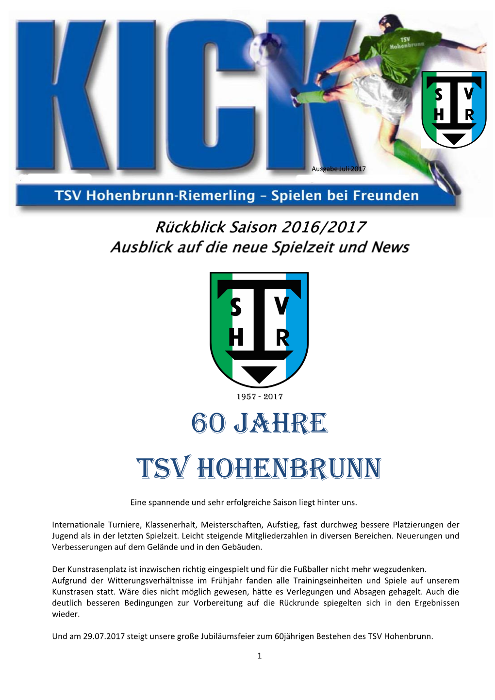 60 Jahre TSV Hohenbrunn