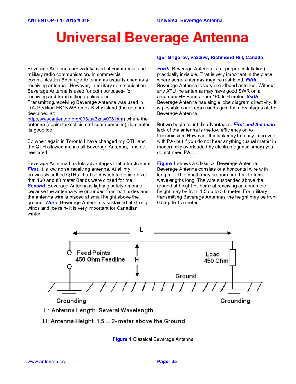 Universal Beverage Antenna