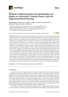 Method of Stabilizing Heavily Spalted Big Leaf Maple As a Decorative Coating Veneer Layer for Engineered Wood Flooring