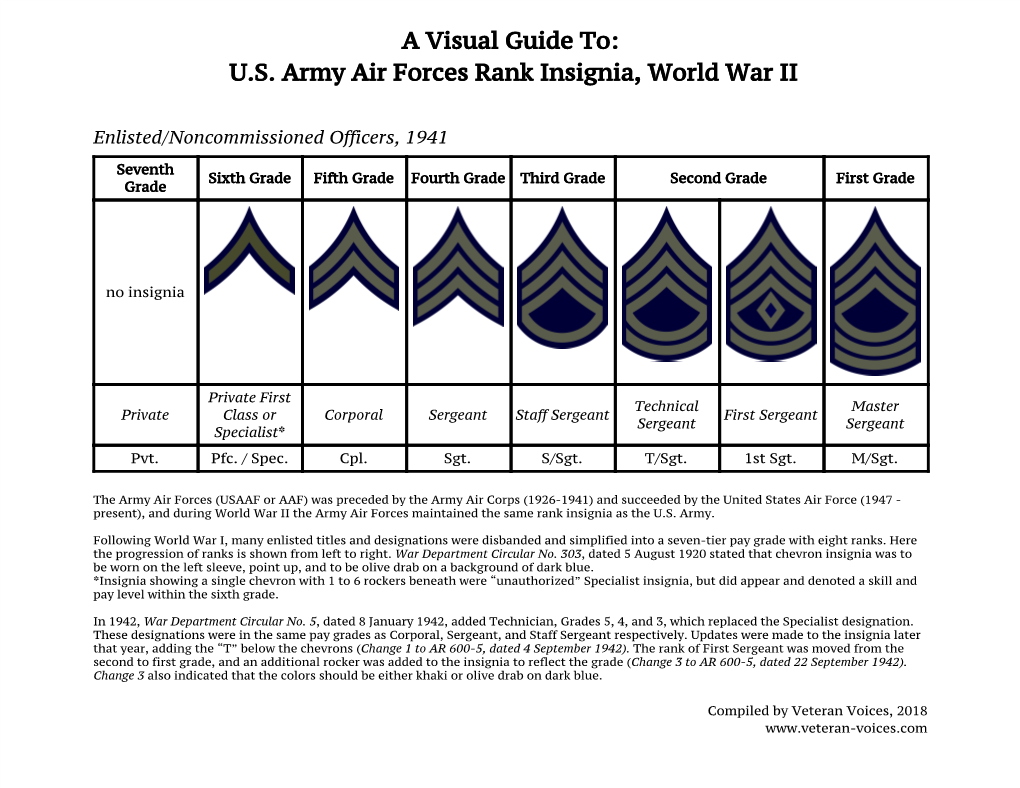 A Visual Guide to U.S. Army Air Forces Rank Insignia