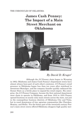 James Cash Penney: the Impact of a Main Street Merchant on Oklahoma