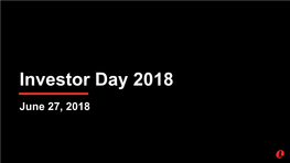 Investor Day 2018