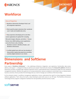 Workforce Dimensions and Softserve Partnership