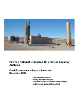 Pawnee National Grassland Oil and Gas Leasing Analysis