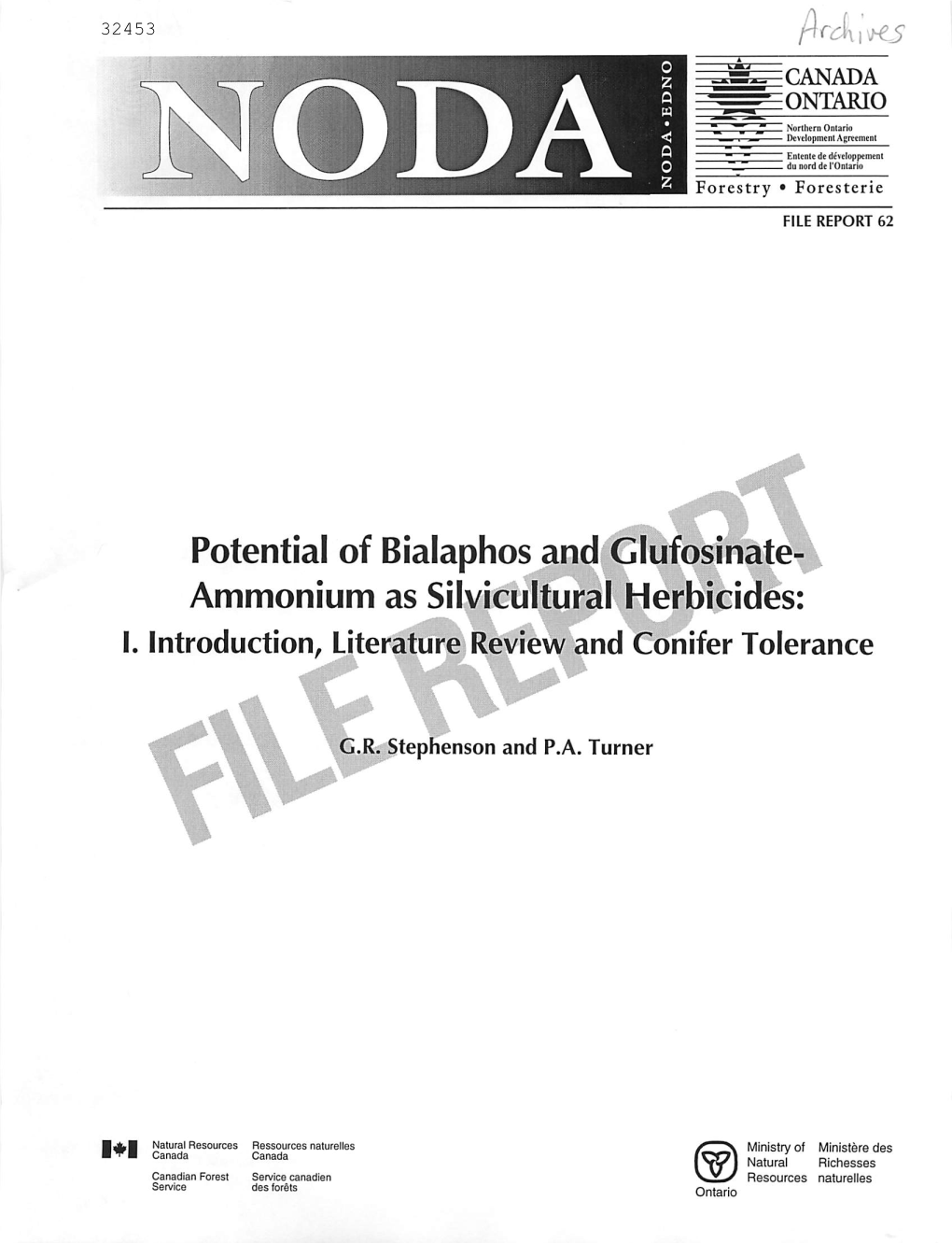 Potential of Bialaphos and Glufosinate- Ammonium As Silvicultural Herbicides: I