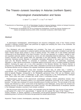 The Triassic–Jurassic Boundary in Asturias (Northern Spain): Palynological Characterisation and Facies