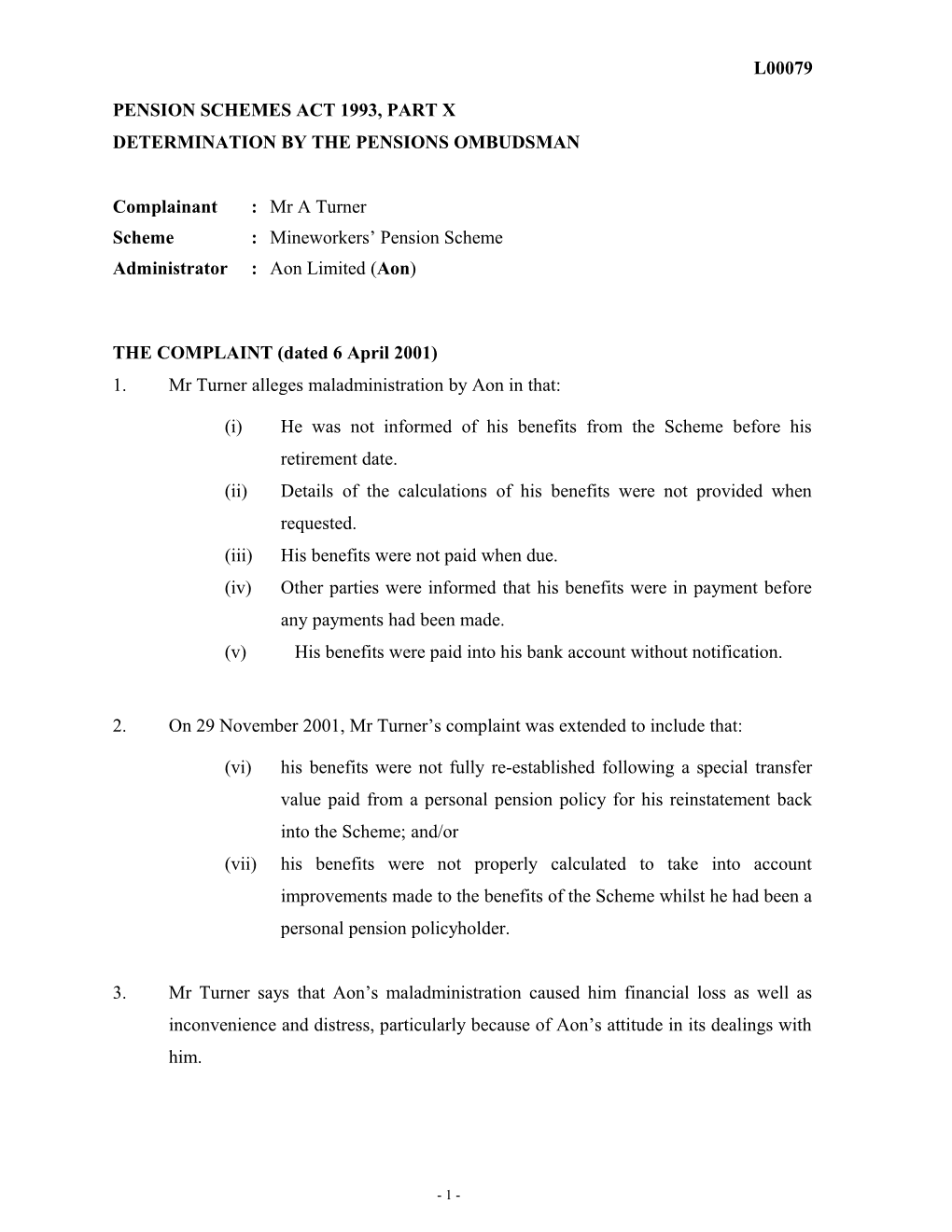 Pension Schemes Act 1993, Part X s16