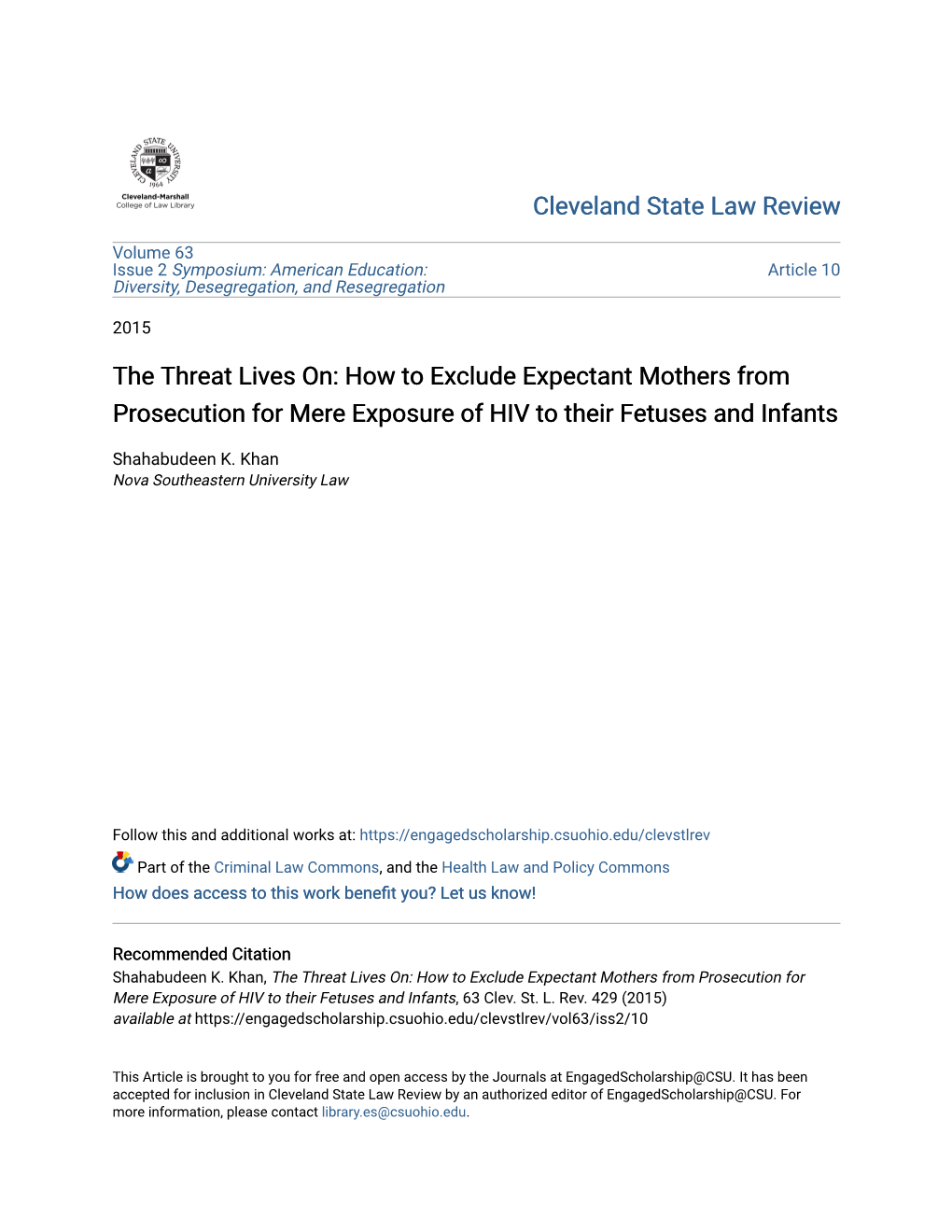 How to Exclude Expectant Mothers from Prosecution for Mere Exposure of HIV to Their Fetuses and Infants
