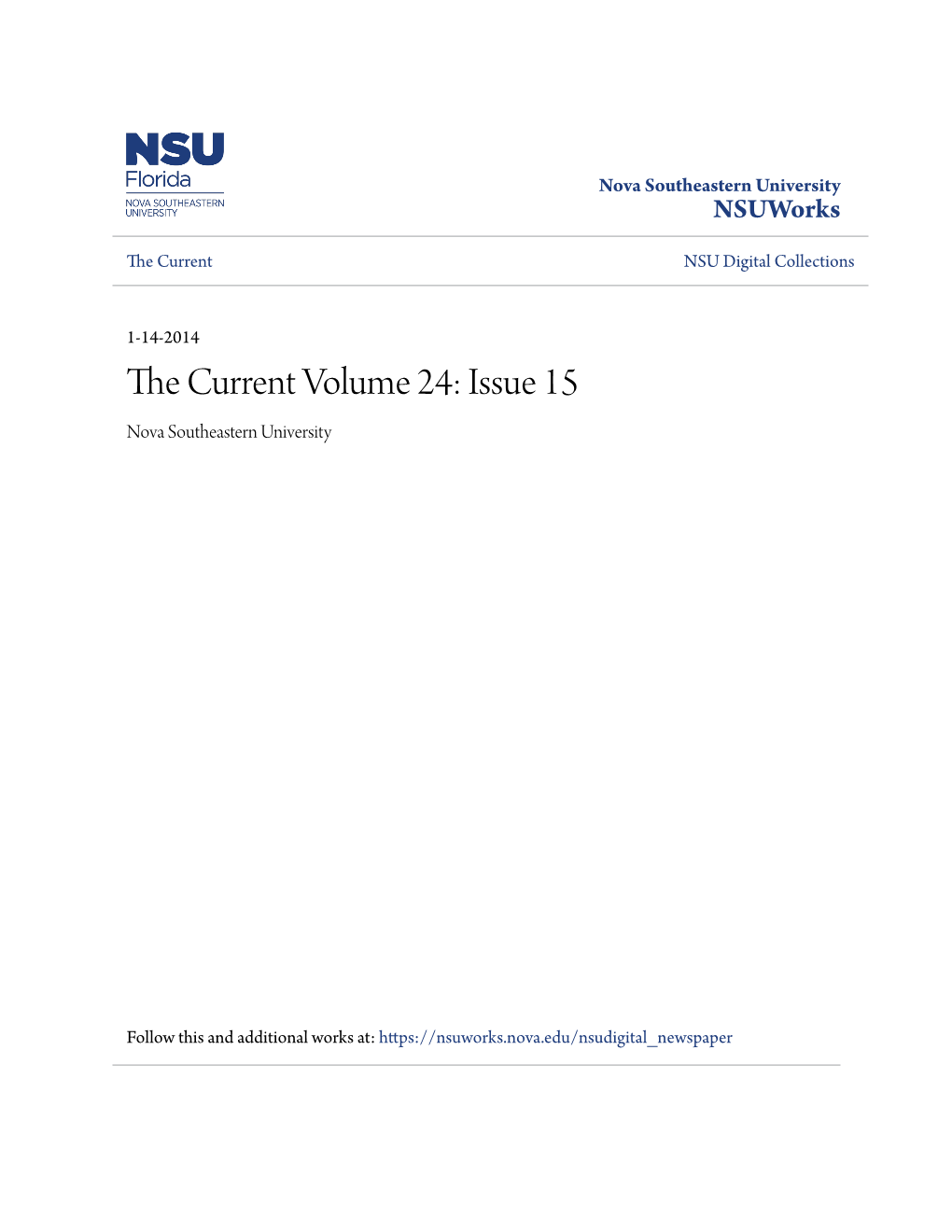 The Current Volume 24: Issue 15
