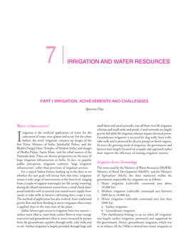Irrigation and Water Resources