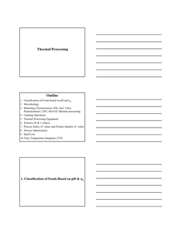 Thermal Processing Outline