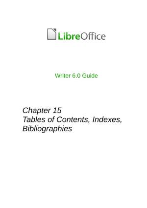 Chapter 15 Tables of Contents, Indexes, Bibliographies Copyright