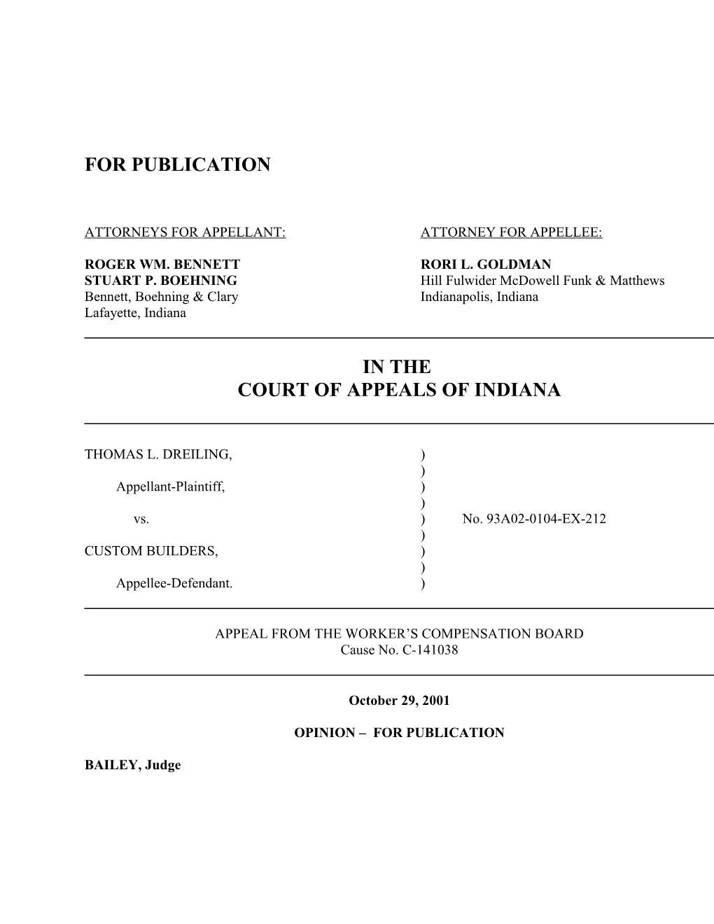 Attorneys for Appellant: Attorney for Appellee s14