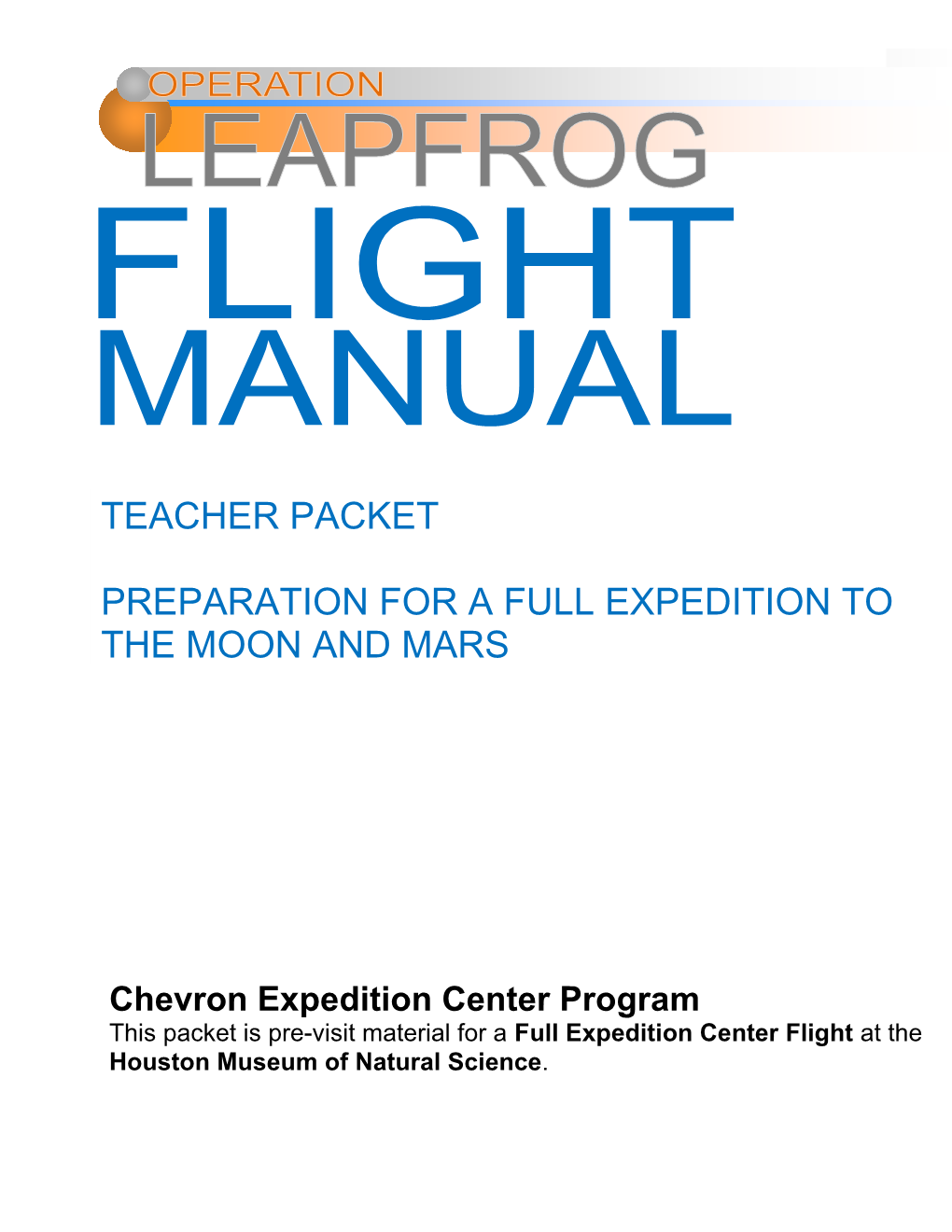 Updated FULL Teacher Packet