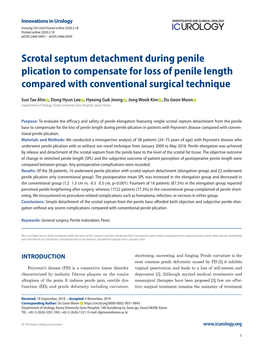 Scrotal Septum Detachment During Penile Plication to Compensate for Loss of Penile Length Compared with Conventional Surgical Technique