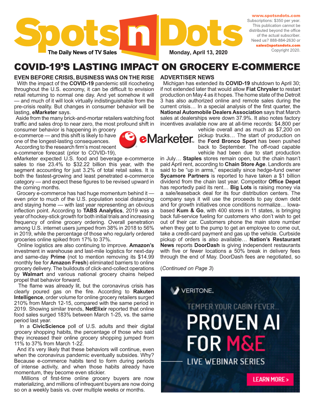 Covid-19'S Lasting Impact on Grocery E-Commerce