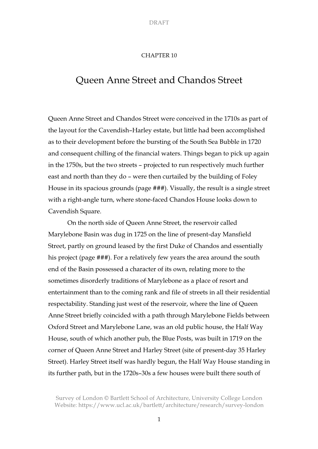 Queen Anne Street and Chandos Street