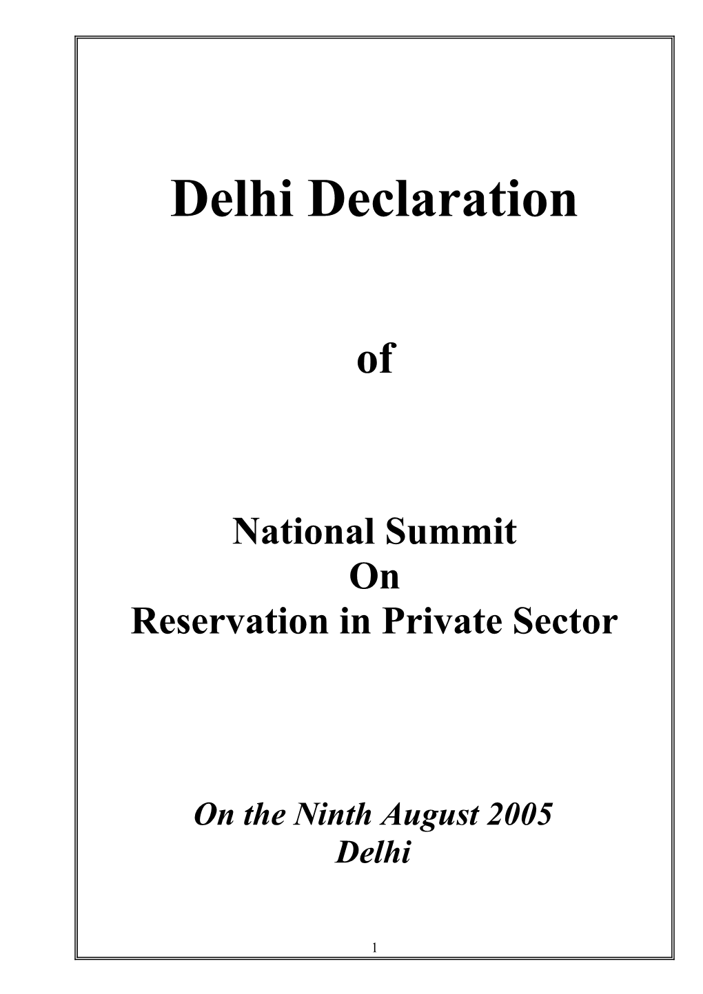 Reservation in Private Sector the Debate