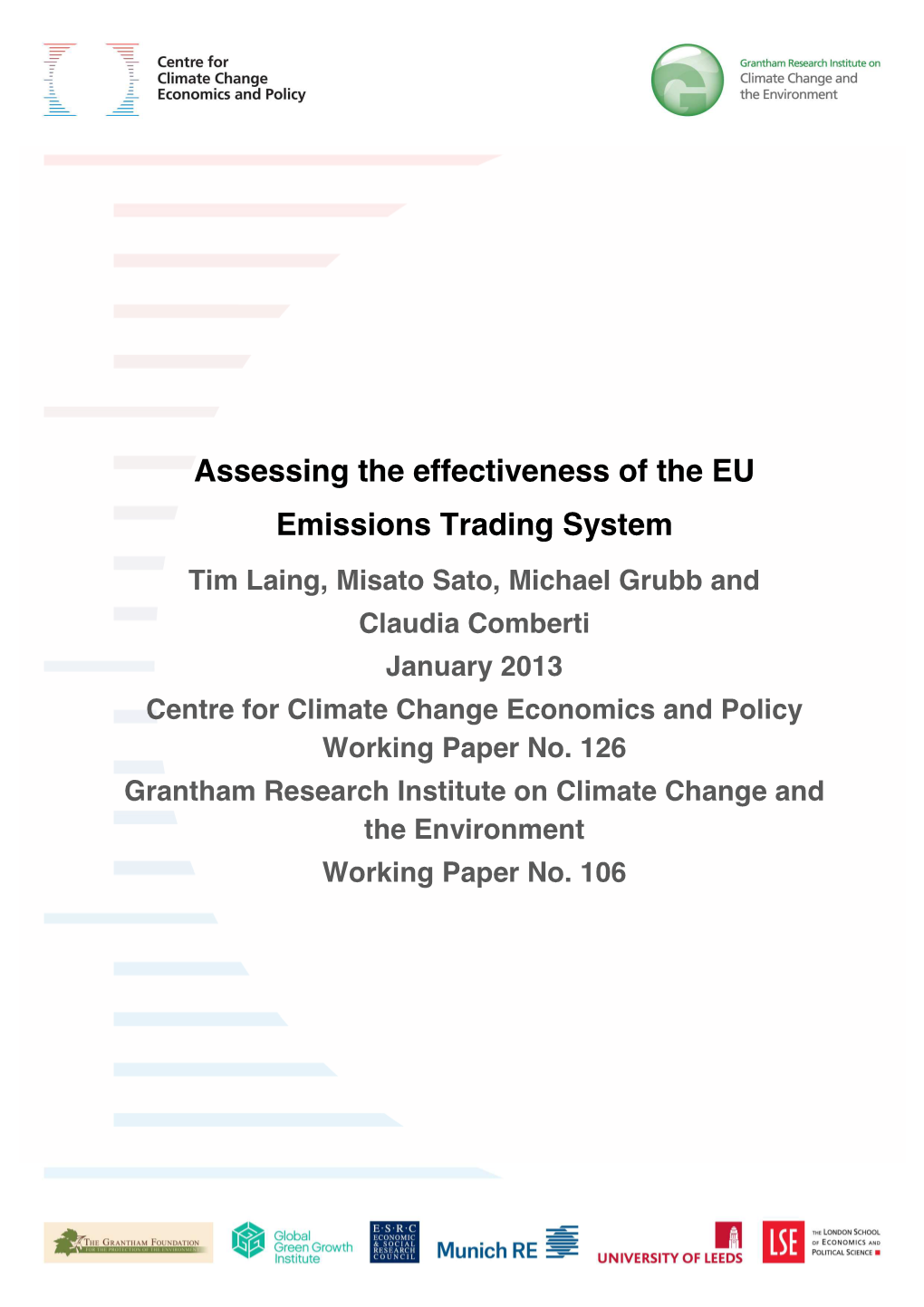 Assessing the Effectiveness of the EU Emissions Trading System