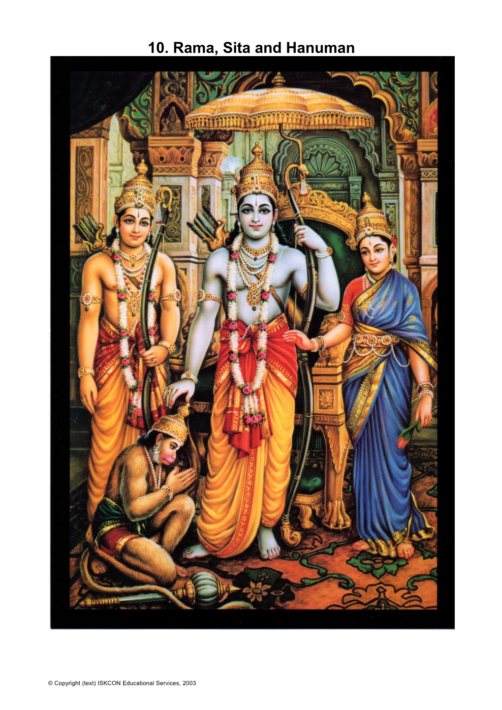 10. Rama, Sita and Hanuman