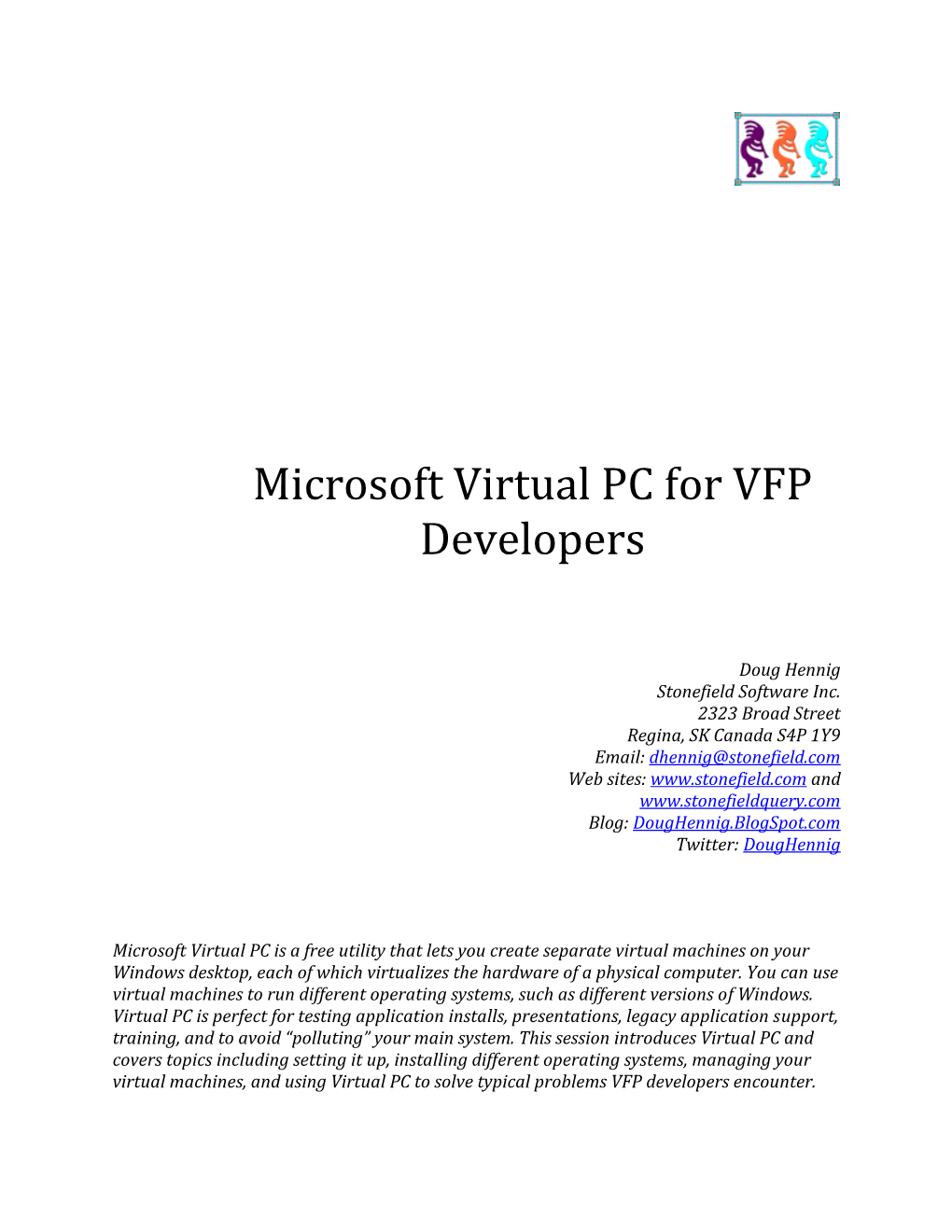 Microsoft Virtual PC for VFP Developers