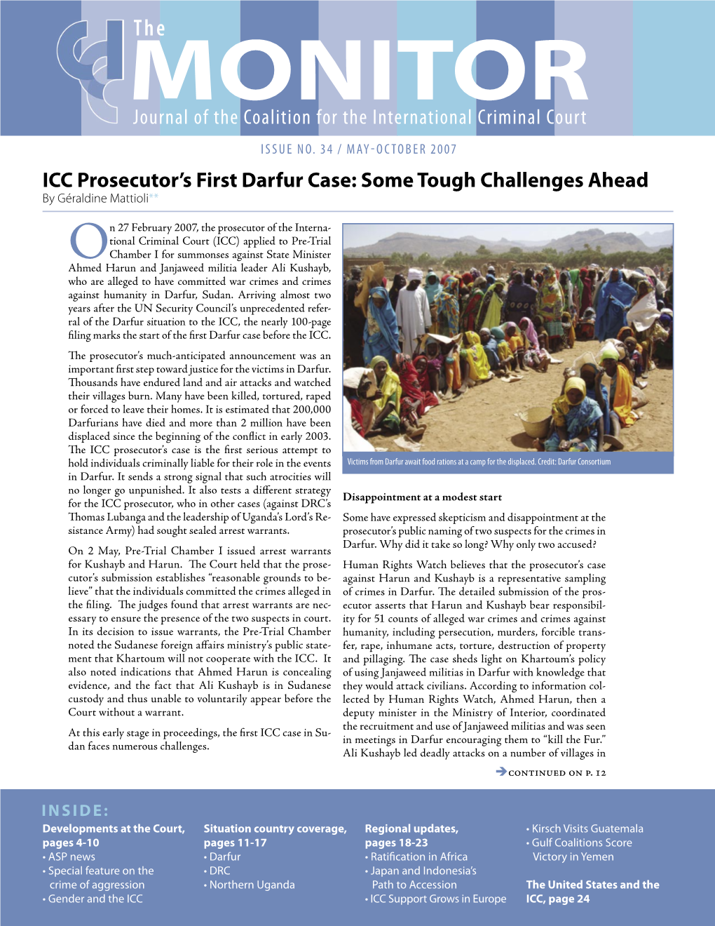 ICC Prosecutor's First Darfur Case