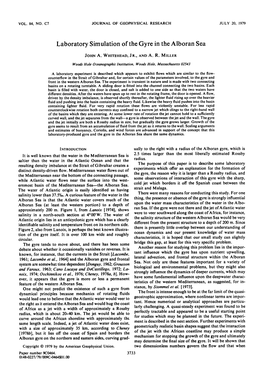 Laboratory Simulation of the Gyre in the Alboran