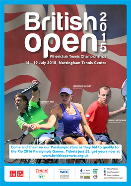 14 – 19 July 2015, Nottingham Tennis Centre