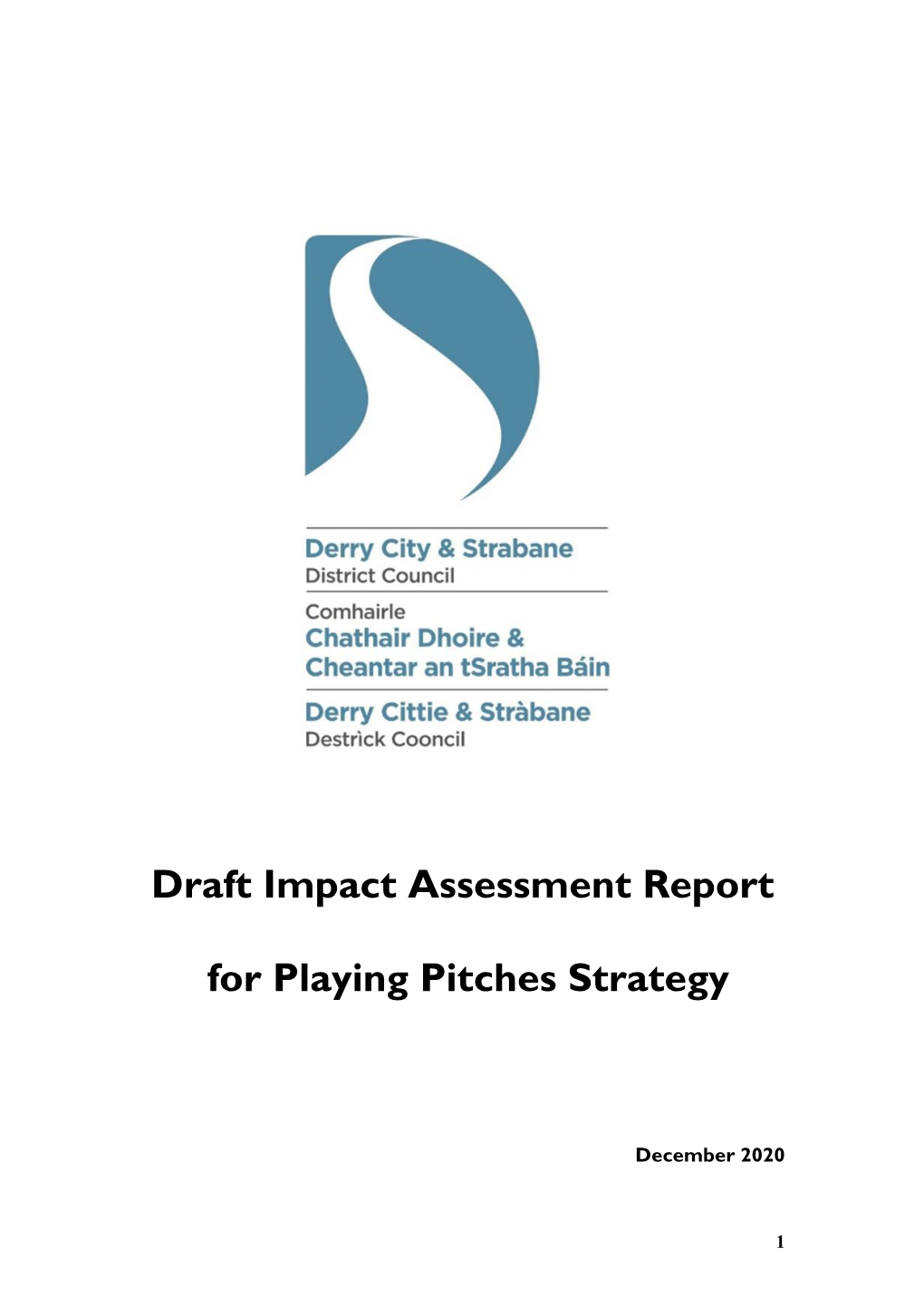 DCSDC Draft EQIA for Playing Pitches Strategy