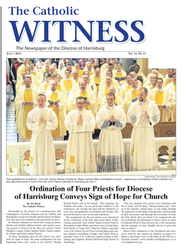 The Catholic WITNESSWITNESS the Newspaper of the Diocese of Harrisburg June 7, 2019 Vol