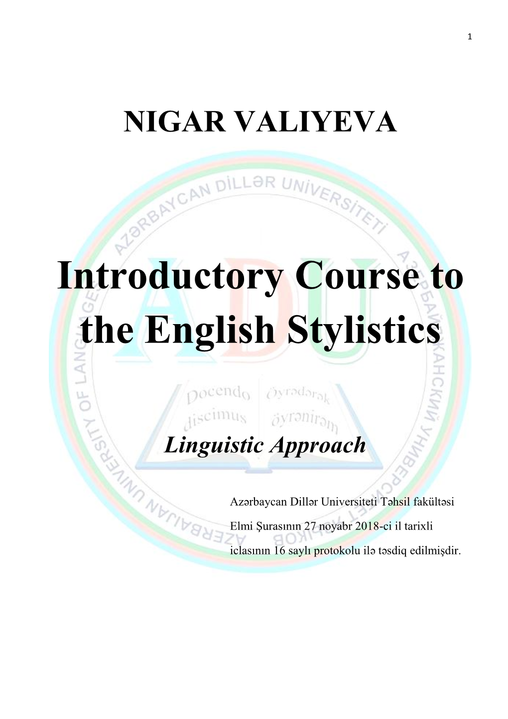 Introductory Course to the English Stylistics