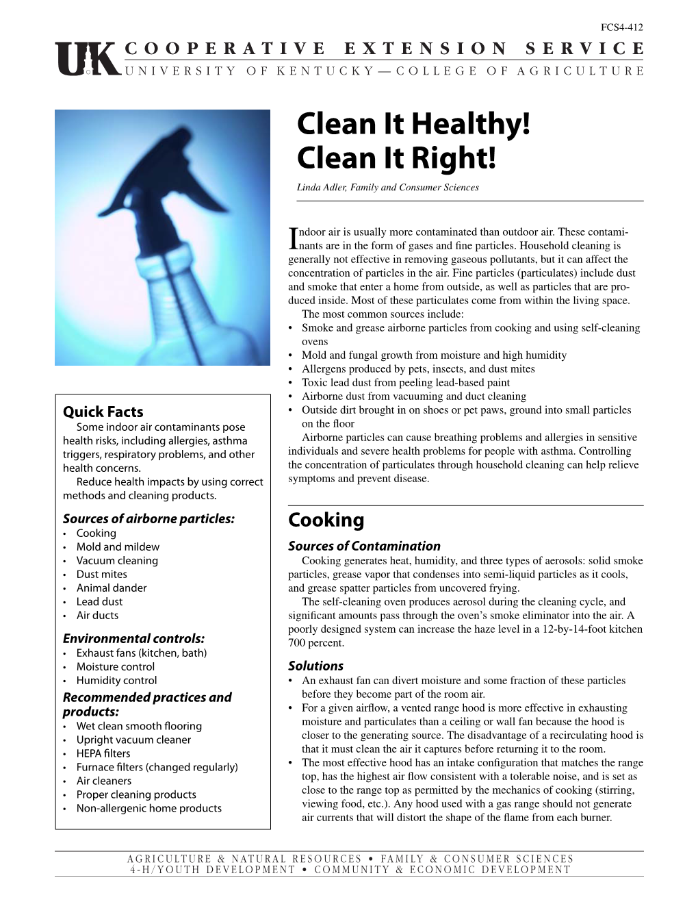 FCS4-412: Clean It Healthy!