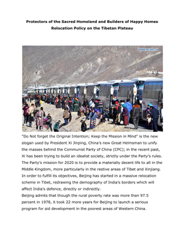 Relocation in Tibet