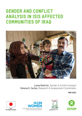 Gender and Conflict Analysis in Isis Affected Communities of Iraq