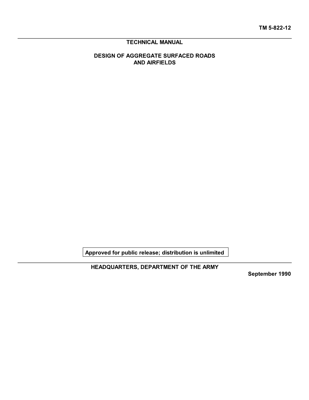 TM 5-822-12 Design of Aggregate Surfaces Roads and Airfields