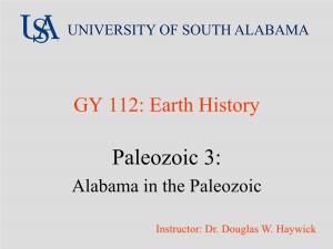 Paleozoic 3: Alabama in the Paleozoic