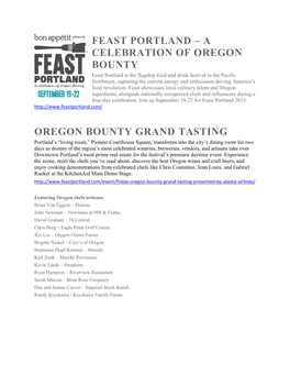 Feast Portland