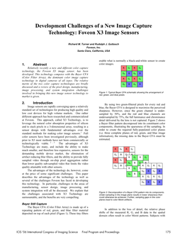 Development Challenges of a New Image Capture Technology: Foveon X3 Image Sensors