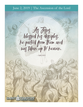 June 2, 2019 the Ascension of the Lord