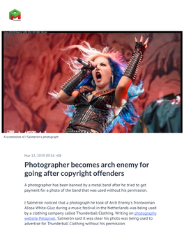 Photographer Becomes Arch Enemy for Going After Copyright Offenders