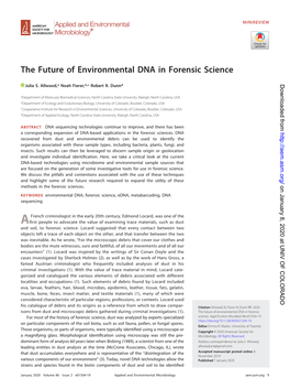 The Future of Environmental DNA in Forensic Science