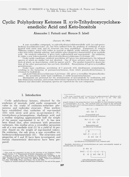 Cyclic Polyhydroxy Ketones. II. Xylo-Trihydroxycyclohexenediolic