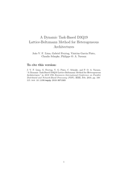 A Dynamic Task-Based D3Q19 Lattice-Boltzmann Method for Heterogeneous Architectures